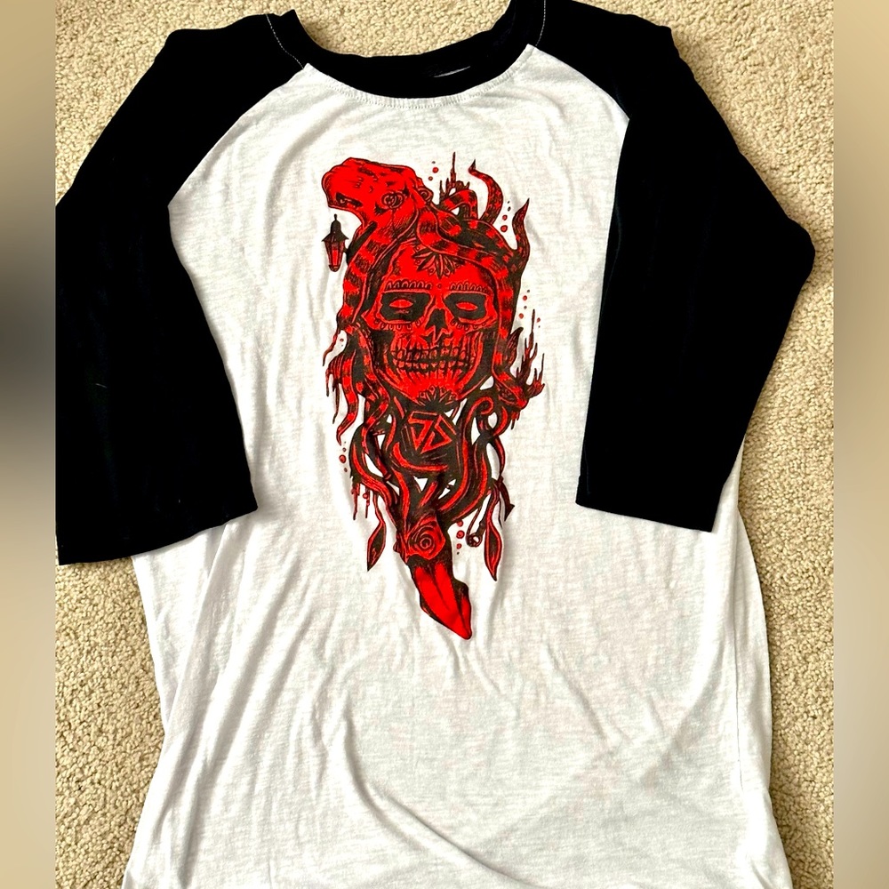 SKULL BASEBALL SHIRT